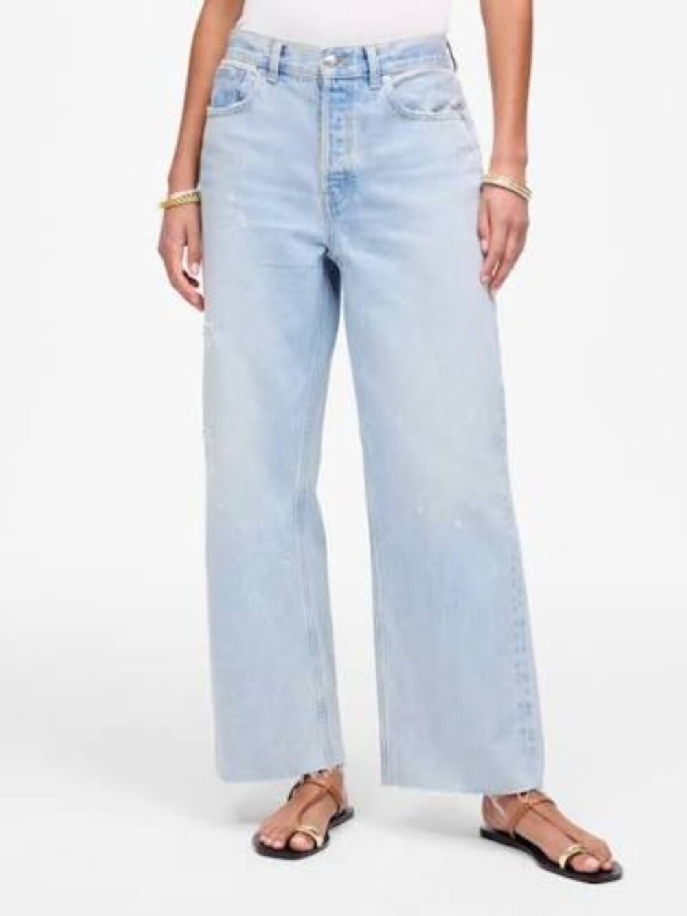 Madewell 28 low slung baggy crop jeans